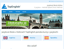 Tablet Screenshot of kosice.topenglish.sk